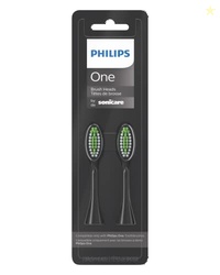Philips One by Sonicare 2pk Brush Heads, Black BH1022/06