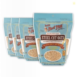 Bob's Red Mill Steel Cut Oats, 24oz (Pack of 4) - Non GMO, Whole Grain
