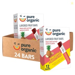 Pure Organic Layered Fruit Bars, Gluten Free, Vegan Fruit Snacks, Pine