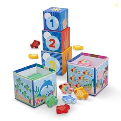 Melissa & Doug Ms. Rachel Sort and Count Nesting and Stacking Blocks w