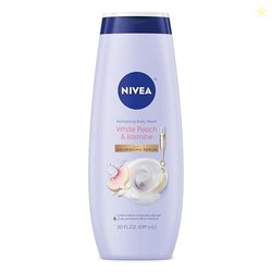 NIVEA Refreshing White Peach and Jasmine Body Wash with Nourishing Ser