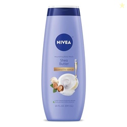 NIVEA Nourishing Shea Butter Body Wash with Nourishing Serum, Moisturi