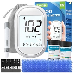 Glucose Monitor Kit  All-in-One Blood Sugar Monitor with 100 Test Stri