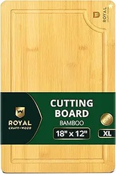 ROYAL CRAFT WOOD Wooden Cutting Boards for Kitchen Meal Prep & Serving
