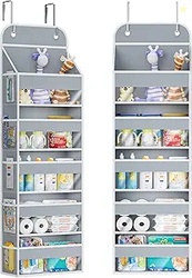 COOLBEBE 2-Pack over the Door Organizer 5-Tier Hanging Storage with Cl