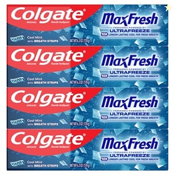Colgate MaxFresh Cool Mint Toothpaste Pack, Fresh Breath Toothpaste wi