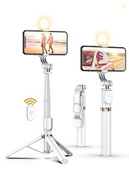Selfie Stick Tripod with Wireless Remote, 46'' Cellphone Selfie Stick 