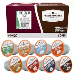 Fresh Roasted Coffee, The Great Eight, Flavored Coffee Pod Variety Pac
