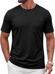 Runcati Mens Short Sleeve T Shirts Crew Neck Casual Summer Basic Shirt