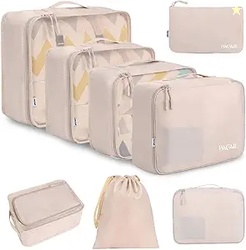 BAGAIL 8 Set Packing Cubes Luggage Packing Organizers for Travel Acces