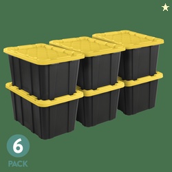 Sterilite Large Storage Bin 27 Gallon Durable Plastic Storage Tote wit