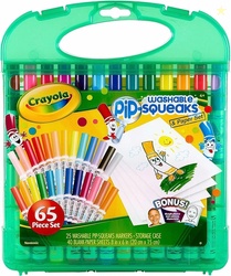 Crayola Pip-Squeaks Washable Marker Set (65ct) Coloring Set, Drawing A