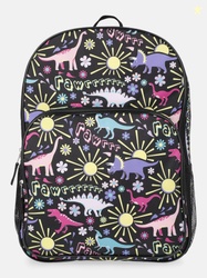 Wonder Nation Kids' 17 Fossil Garden Backpack Black