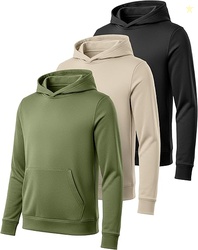 PURE CHAMP 3 Pack Mesh Boys Hoodies Active Athletic Quick Dry Pullover
