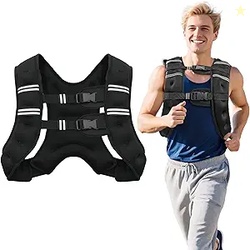 Wolliwa 6lb/8lb/12lb/16lb/20Lb Weighted Vest Woman Men with Reflective