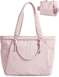 BAGSMART Yoga Pilates Tote Bag for Women with Knotted Handle Gym Bag |