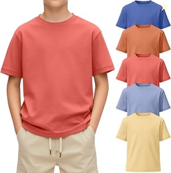 Oakgarden 5 Pack Boys Short Sleeve T-Shirts 5-16Y Kids Crew Neck Layer