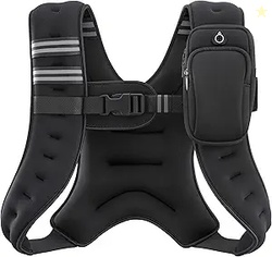 ZELUS Weighted Vest 6lb/8lb/12lb/16lb/20lb/25lb/30lb Weight Vest with 