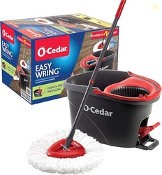 O-Cedar EasyWring Microfiber Spin Mop Bucket Floor Cleaning System, Re