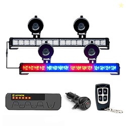 Xprite Multi Color LED Emergency Strobe Dash Lights, Interior Windshie