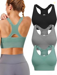 Adjustable Sports Bras for Women High Support Padded Racerback Bra | 3