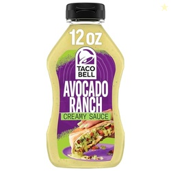 Taco Bell Sauce, Creamy Avocado Ranch, 12 fl oz Bottle