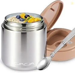 Thermo for Hot Food Kids - 15.2oz with Folding Spoon and Silicone hand