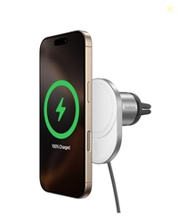 Belkin 15W MagSafe-Compatible Wireless Car Charger, Vent Mount