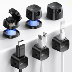 JOYROOM 6-Pack Detachable Magnetic Cord Organizer, Adhesive Cable Clip