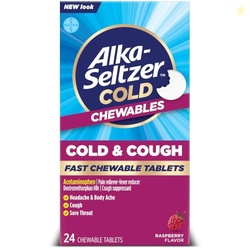 Alka-Seltzer Cold, Cold & Cough Fast Chewable Tablets, Cough Medicine,