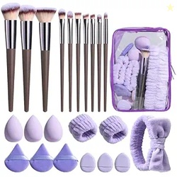 BS-MALL Makeup Brushes Set 23 Pcs with Finger Sponge  Essential Toolst