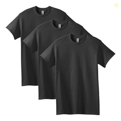 Gildan Mens Heavy Cotton T-Shirt, Style G5000, Multipack T Shirt, Blac