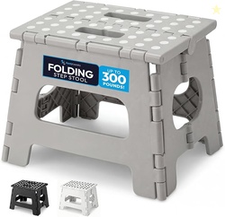 Handy Laundry Folding Step Stool 8 Inch Gray, Non-Slip Holds 300 lbs |