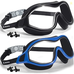 Keary 2 Pack Anti-Fog Swimming Goggles for Adult Men Women Youth - UV 