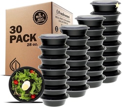 Freshware Meal Prep Bowl Containers [30 Pack] Plastic Bowls with Lids 