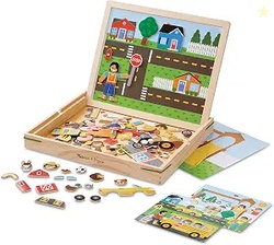 Melissa & Doug Wooden Magnetic Matching Picture Game with 119 Magnets 