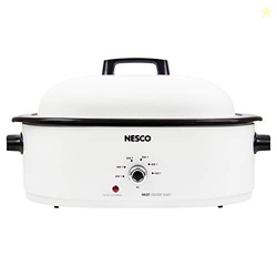 NESCO MWR1814 Electric Roaster Oven for FamilySize Meals, White 18Quar