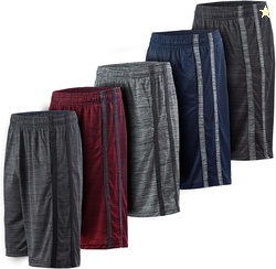 Essential Elements Boys 5 Pack Dry-Fit Athletic Performance Active Sho