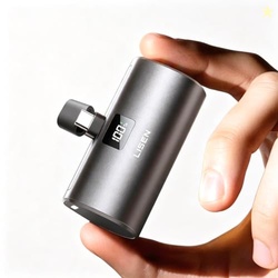 LISEN 6800mAh Mini Portable Charger USB C Capsule Power Bank for iPhon