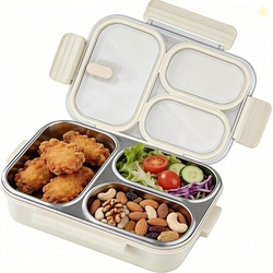 Eechen Stainless Steel Bento Box 3-Compartment Lunch Container | 18/8 