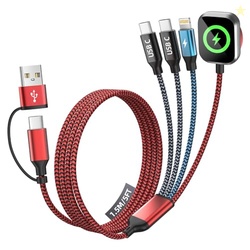 Cruise Essentials 2026, 4 in 2 Multi Charging Cable for Apple Watch Ch