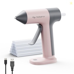 Tilswall Cordless Hot Glue Gun, W106, 30s Fast Preheat with Smart Powe