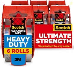 Scotch Heavy Duty Shipping Packing Tape Clear, 1.88 in. x 22.2 yd.