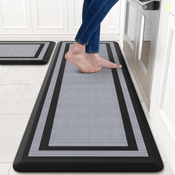 2PCS Kitchen Rugs Cushioned Anti-Fatigue Kitchen Mats Comfort Standing
