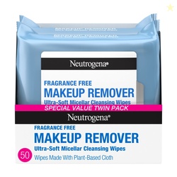 Neutrogena Makeup Remover Wipes Fragrance Free 2 PK 25 Count