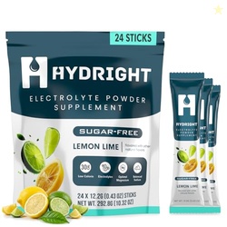 Hydright Electrolyte Powder Packets, Lemon Lime Sugar-Free Hydration D