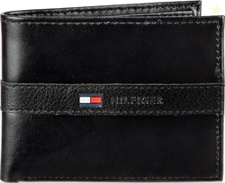 Tommy Hilfiger Men's Leather Wallet  Slim Bifold with 6 Credit Card Po