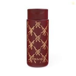 Thyme & Table 22 oz Stainless Steel Coffee Tumbler Red Bows