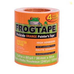FrogTape ProGrade Orange Painters Tape 1.5 Inch Wide (1.41 in x 60 yd)