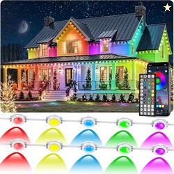 300FT Permanent Outdoor RGB Lights IP67 Waterproof Smart Eave Lighting